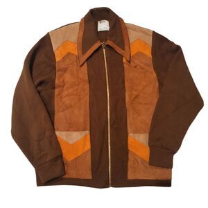 Vtg 60s Montgomery Ward Men's Jacket Size L Troy Blanket Lined Army Cloth Rare